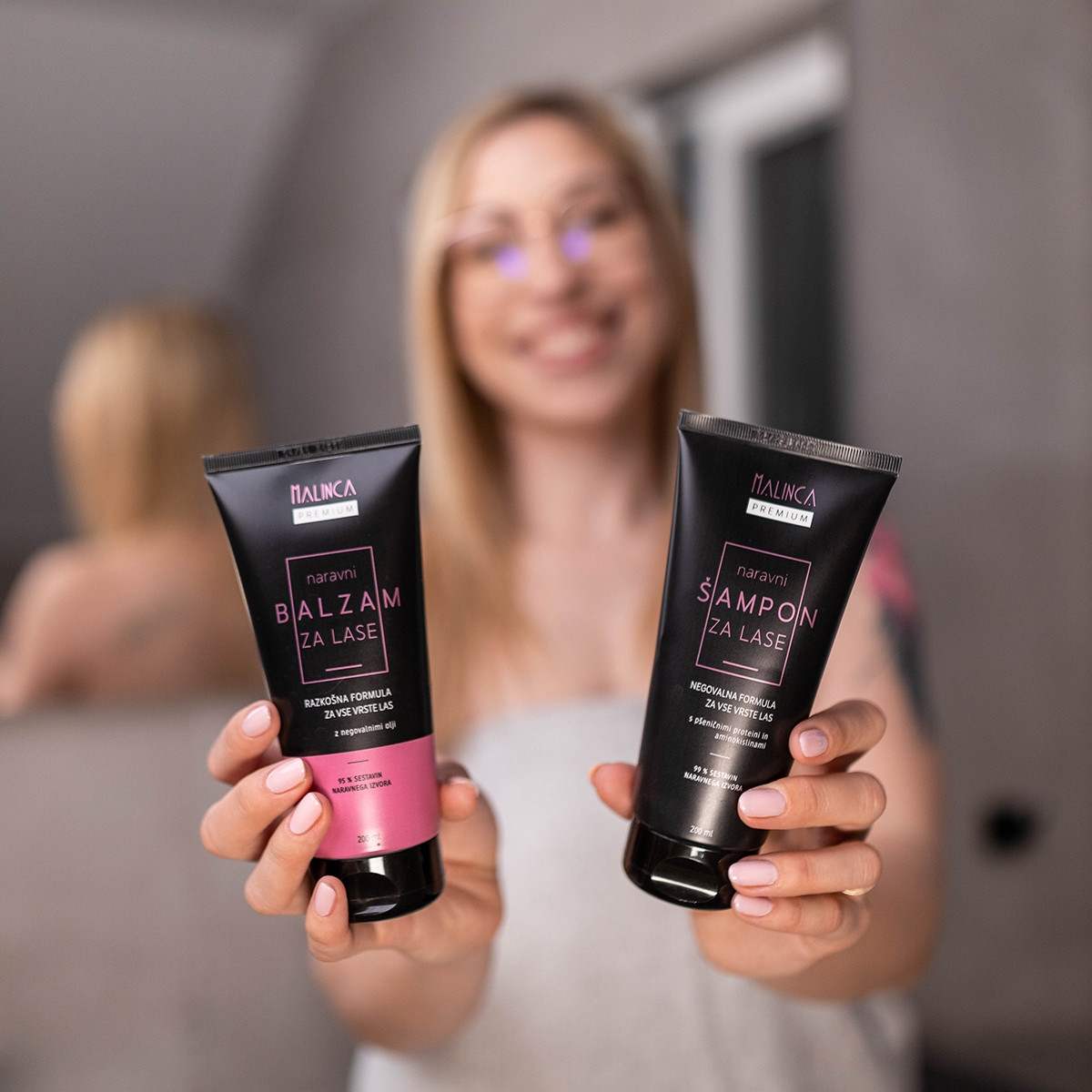 Haarshampoo und Haarspülung