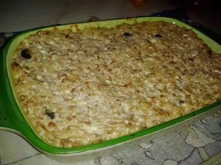 Buchweizenbrei mit Quark und Äpfeln