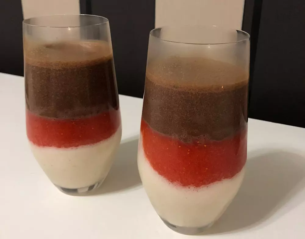 Dreifärbiger Pudding (ohne Kochen)