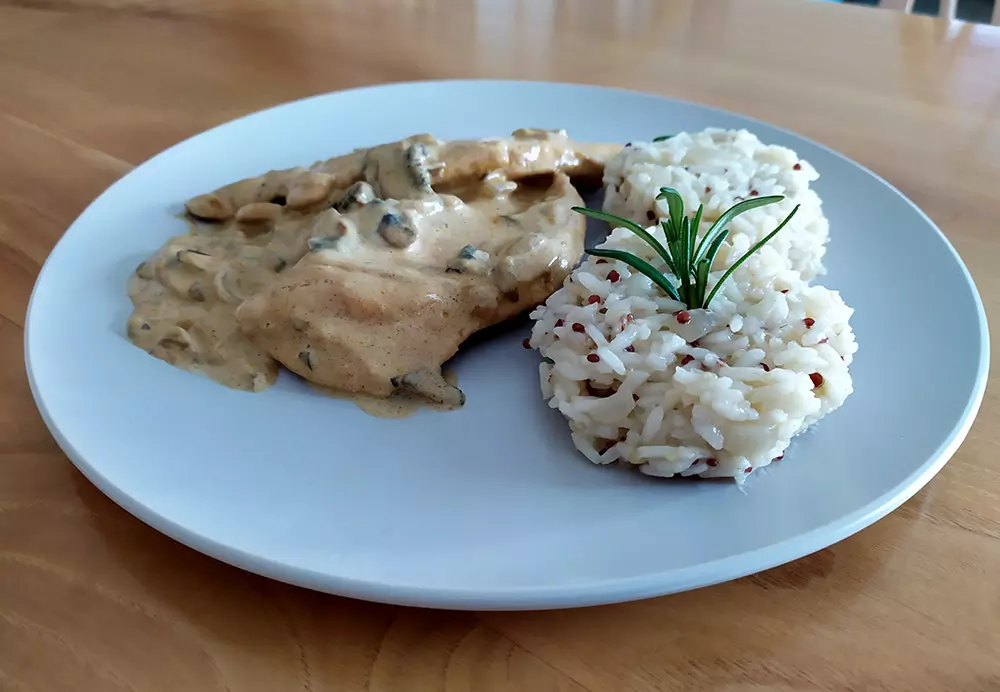 Putenschnitzel in Pilzsoße