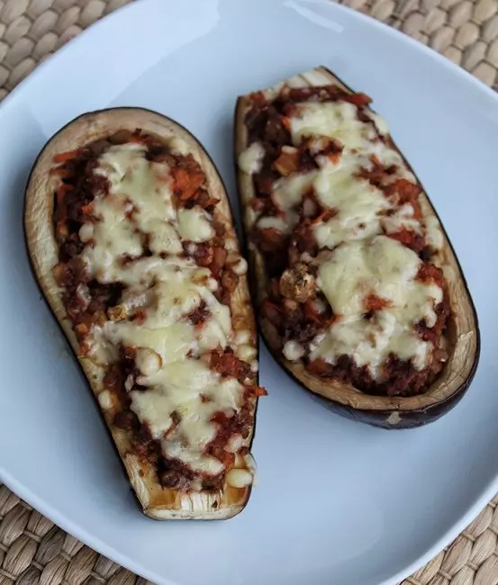 Gefüllte Aubergine