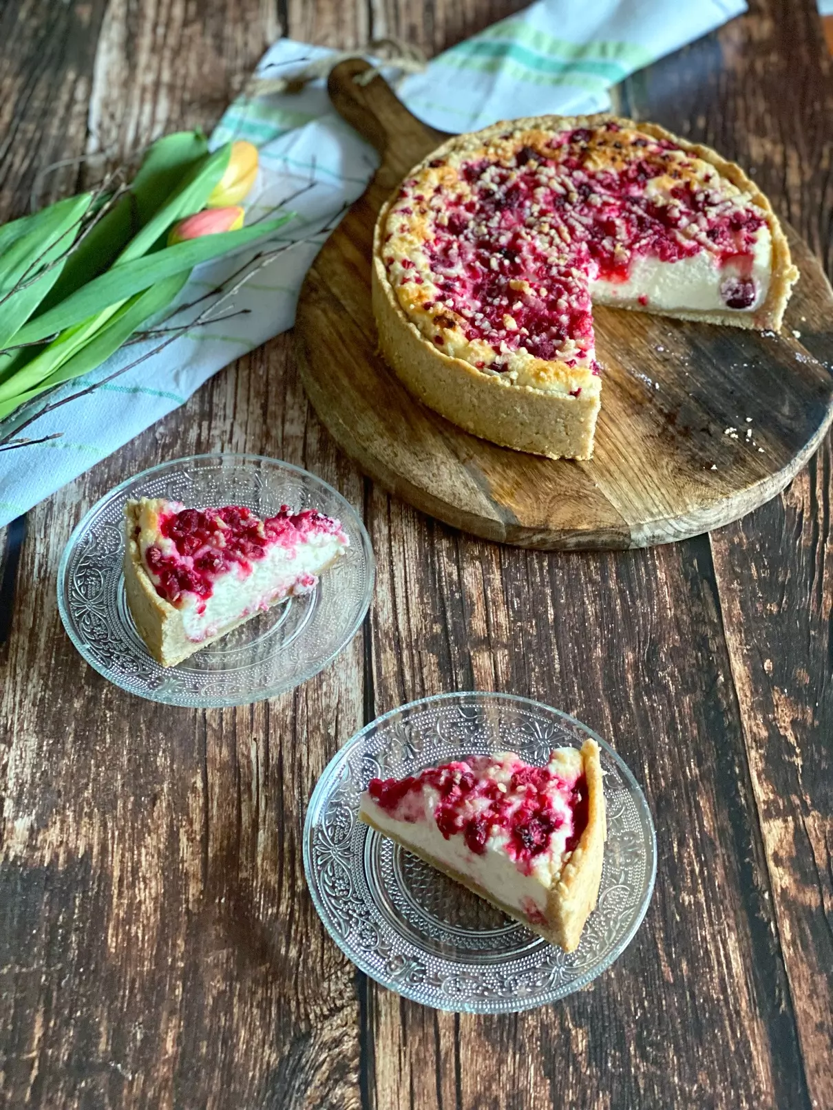 Joghurtkuchen mit Himbeeren