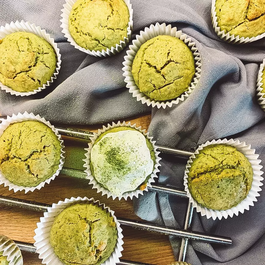 Muffins mit Matcha