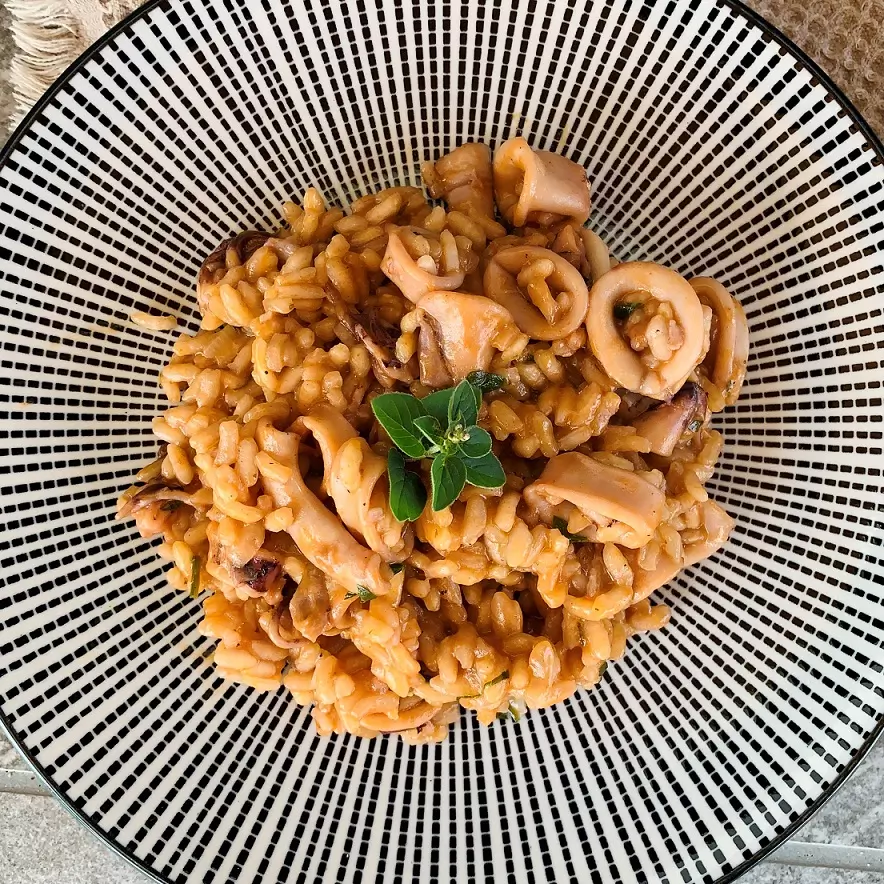 Risotto mit Tintenfisch
