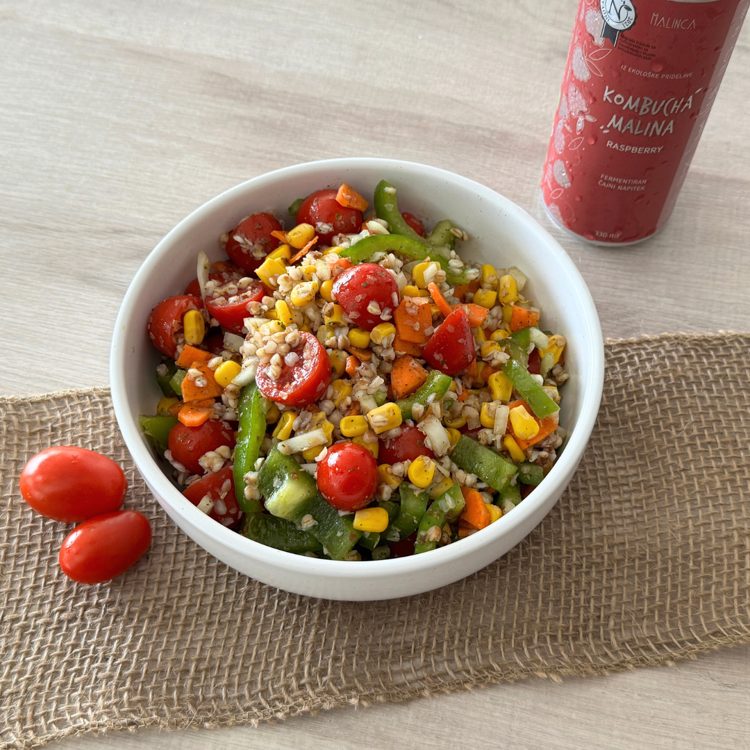 Salat mit Buchweizenbrei