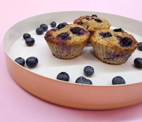 Glutenfreie Blaubeermuffins ohne Zucker