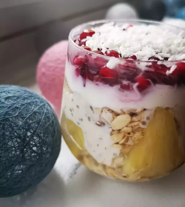 Frühstücksglas oder ein gesundes Dessert