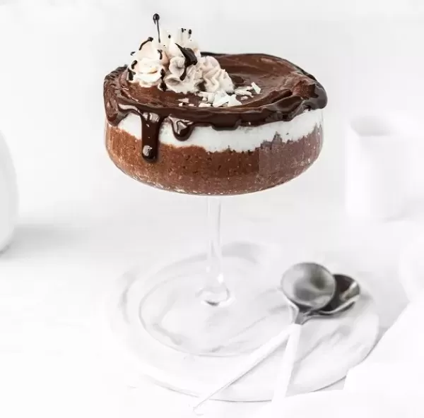 Schokoladen-Kokos Pudding aus Hirsebrei