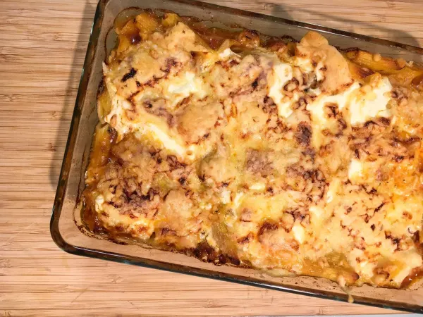 Überbackene Pasta mit Thunfisch